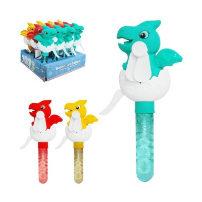 ΑΝΕΜΙΣΤΗΡΑΚΙ & ΣΑΠΟΥΝΟΦΟΥΣΚΕΣ ΔΡΑΚΟΣ 12ΤΜΧ ΣΕ 3 ΧΡΩΜΑΤΑ 21CM 1410-30